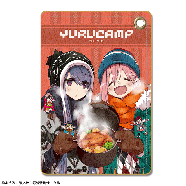 『ゆるキャン△』レザーパスケース デザイン03(各務原なでしこ&志摩リン/C)【202609再販】