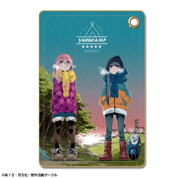 『ゆるキャン△』レザーパスケース デザイン05(各務原なでしこ&志摩リン/E)【202508再販】