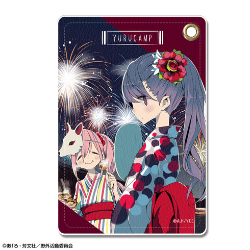 『ゆるキャン△』レザーパスケース Ver.2 デザイン06(各務原なでしこ&志摩リン)【202609再販】