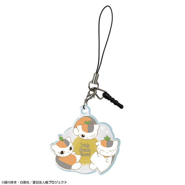 『夏目友人帳』アクリルイヤホンジャックアクセサリー デザイン04(トリプルニャンコ先生/A)【202602再販】