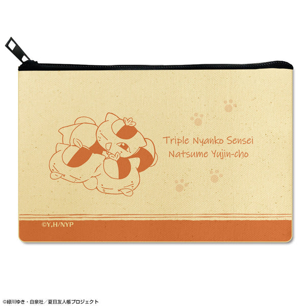 『夏目友人帳』フラットポーチ Ver.2 デザイン02(トリプルニャンコ先生/A)【202602再販】