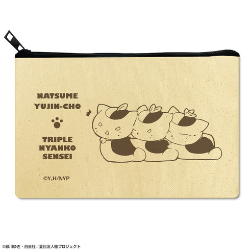 『夏目友人帳』フラットポーチ Ver.2 デザイン04(トリプルニャンコ先生/B)【202511再販】