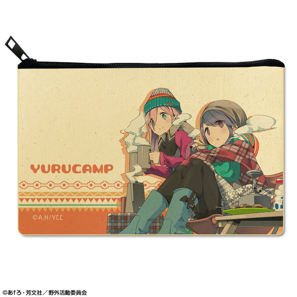 『ゆるキャン△』フラットポーチ デザイン05(各務原なでしこ&志摩リン/B)【202510再販】
