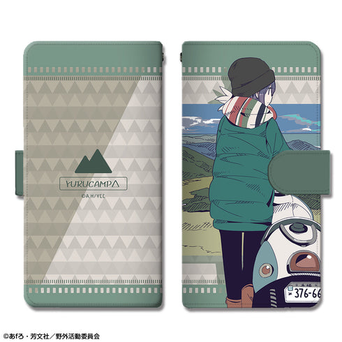 『ゆるキャン△』ブックスタイルスマホケース Lサイズ Ver.2 デザイン03(志摩リン/C)【202412再販】