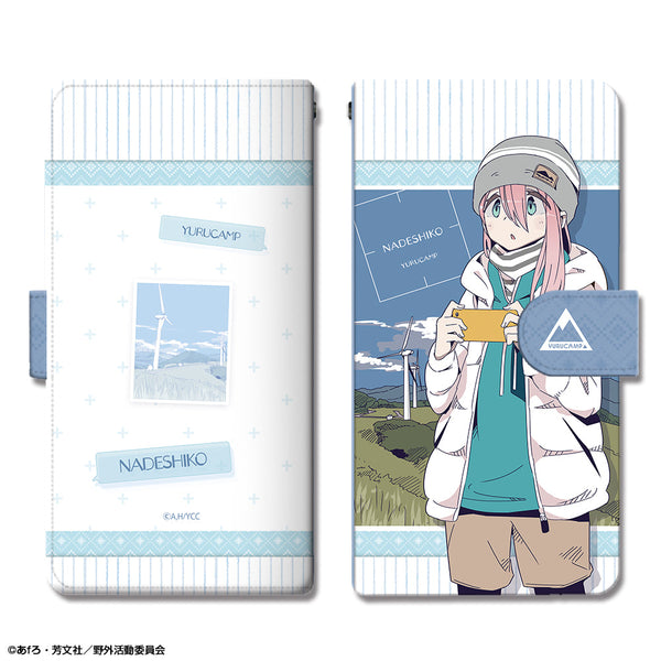 『ゆるキャン△』ブックスタイルスマホケース Lサイズ Ver.3 デザイン01(各務原なでしこ)【202406再販】