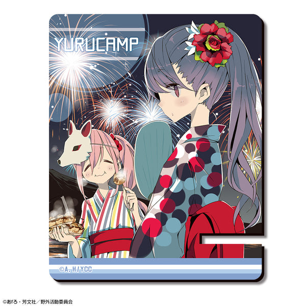 『ゆるキャン△』木製スマホスタンド Ver.2 デザイン03(各務原なでしこ&志摩リン/B)【202502再販】