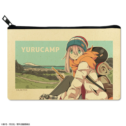 『ゆるキャン△』フラットポーチ Ver.2 デザイン01(各務原なでしこ/A)【202607再販】