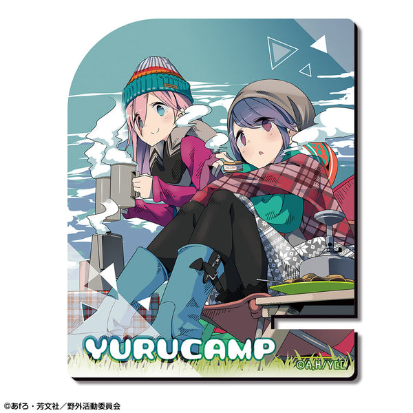 『ゆるキャン△』木製スマホスタンド Ver.3 デザイン01(各務原なでしこ&志摩リン/A)【202502再販】