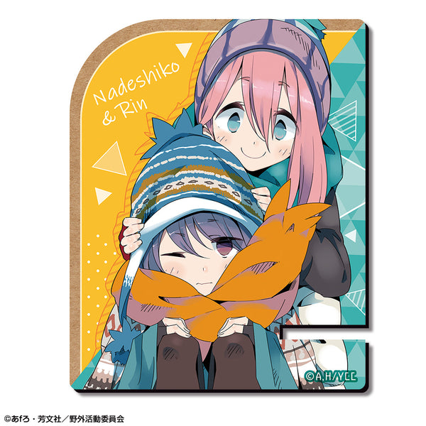 『ゆるキャン△』木製スマホスタンド Ver.3 デザイン02(各務原なでしこ&志摩リン/B)【202502再販】