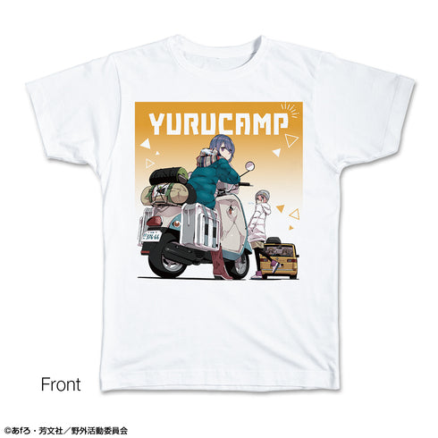 『ゆるキャン△』Tシャツ Lサイズ デザイン03(各務原なでしこ&志摩リン)【202609再販】