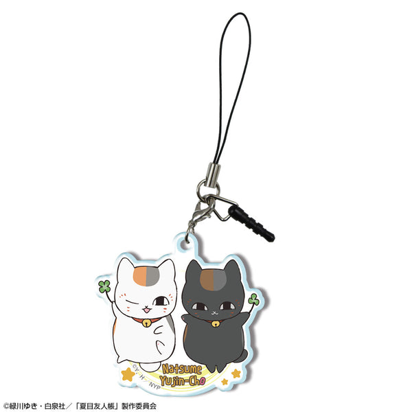 『夏目友人帳』アクリルイヤホンジャックアクセサリー Ver.2 デザイン06(ニャンコ先生&黒ニャンコ)【202511再販】
