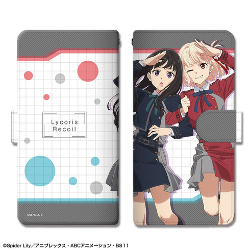 『リコリス・リコイル』ブックスタイルスマホケース XMサイズ デザイン01(錦木千束&井ノ上たきな)【202502再販】