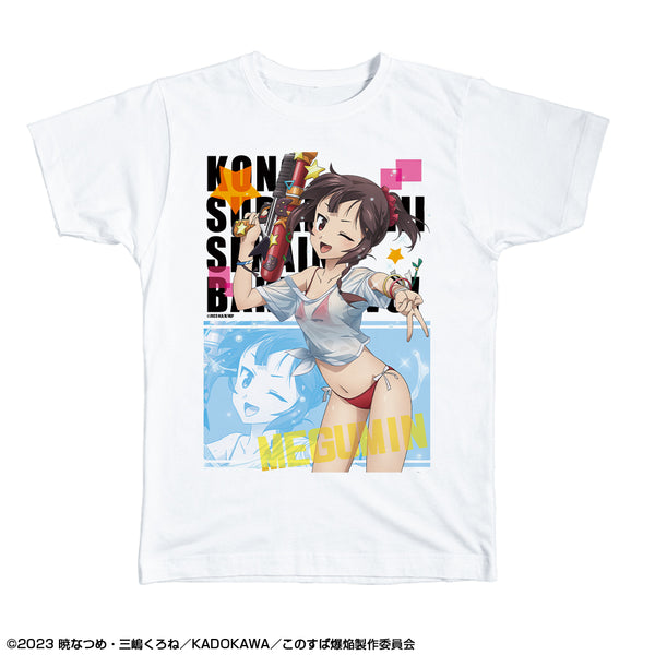 『この素晴らしい世界に爆焔を!』Tシャツ Mサイズ デザイン01(めぐみん/Tシャツ水着Ver.)【描き下ろし】【202608再販】