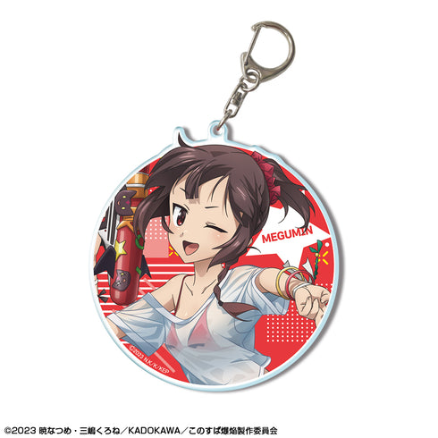 『この素晴らしい世界に爆焔を!』ビッグアクリルキーホルダー デザイン01(めぐみん/Tシャツ水着Ver.)【描き下ろし】【202608再販】