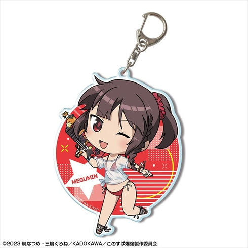 『この素晴らしい世界に爆焔を!』ビッグアクリルキーホルダー デザイン03(めぐみん/ちびキャラTシャツ水着Ver.)