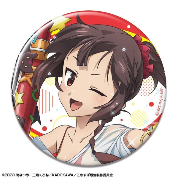 『この素晴らしい世界に爆焔を!』缶バッジ デザイン03(めぐみん/Tシャツ水着Ver./B)【描き下ろし】【202406再販】