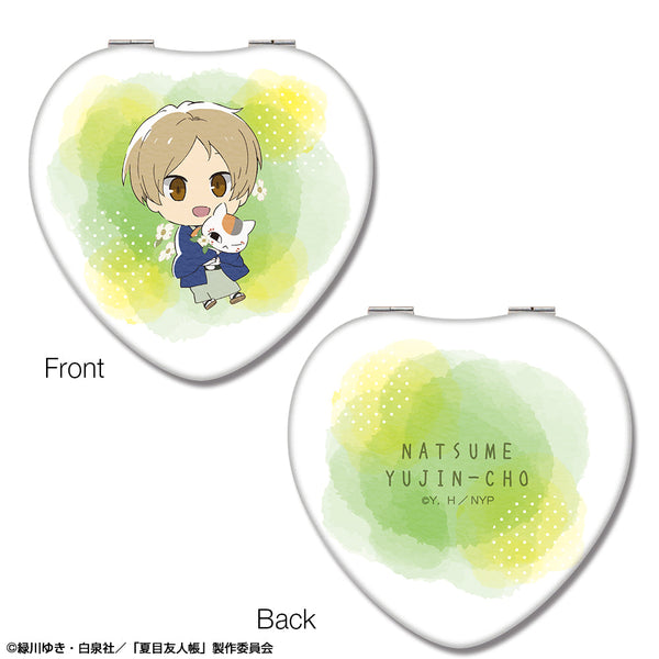 『夏目友人帳』ハート型コンパクトミラー Ver.2 デザイン01(夏目貴志&ニャンコ先生)【202602再販】