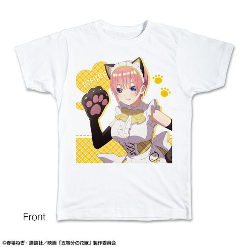 『五等分の花嫁』Tシャツ XLサイズ デザイン01(中野一花/猫耳メイドver.)【描き下ろし】【202512再販】