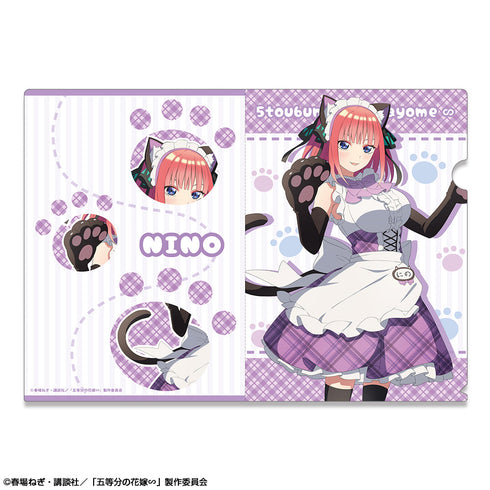 『五等分の花嫁∽』クリアファイル デザイン02(中野二乃/猫耳メイドver.)【描き下ろし】【202407再販】