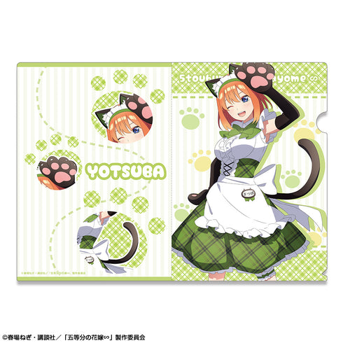 『五等分の花嫁∽』クリアファイル デザイン04(中野四葉/猫耳メイドver.)【描き下ろし】【202512再販】