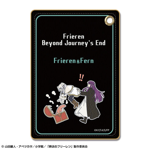 "Freiren: The Funeral" Leather Pass Case Ver. 2 Design 09 (Freiren & Fern)