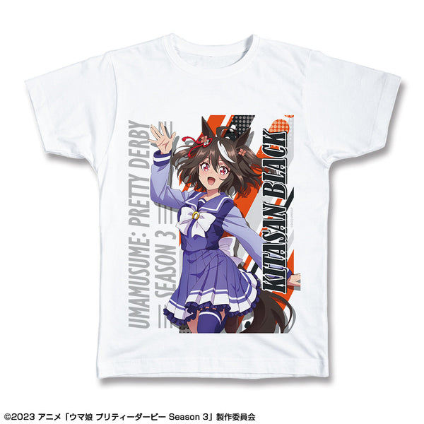 『ウマ娘 プリティーダービー Season 3』Tシャツ XLサイズ デザイン01(キタサンブラック/制服ver.)【描き下ろし】【202503再販】