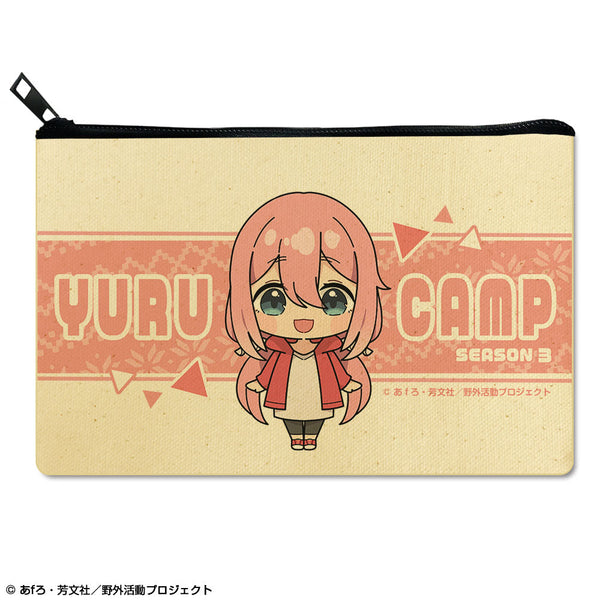 『ゆるキャン△ SEASON3』フラットポーチ デザイン01(各務原なでしこ/A)【ゆるぷに】【202410再販】