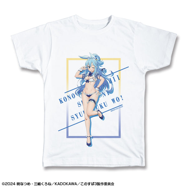 『この素晴らしい世界に祝福を!3』Tシャツ XLサイズ デザイン01(アクア/バニー風水着ver.)【描き下ろし】【202608再販】