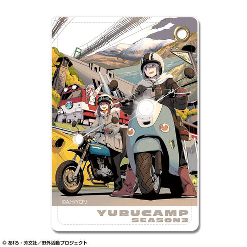『ゆるキャン△ SEASON3』レザーパスケース Ver.2 デザイン04(集合)【202601再販】