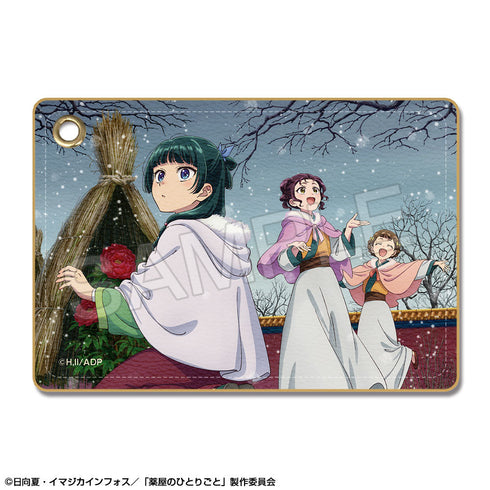 『薬屋のひとりごと』レザーパスケース Ver.2 デザイン04(猫猫&小蘭&子翠)