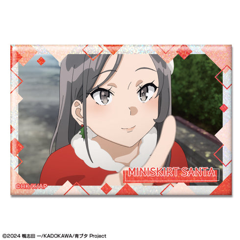 『青春ブタ野郎はサンタクロースの夢を見ない』ホログラム缶バッジ デザイン11(ミニスカサンタ)【202601再販】