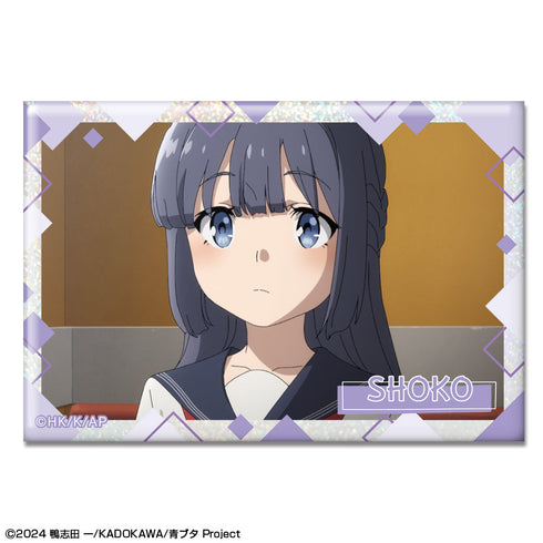 『青春ブタ野郎はサンタクロースの夢を見ない』ホログラム缶バッジ デザイン16(牧之原翔子)