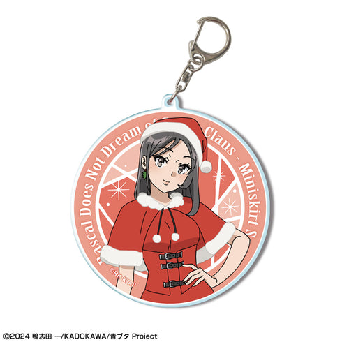 『青春ブタ野郎はサンタクロースの夢を見ない』ビッグアクリルキーホルダー デザイン08(ミニスカサンタ)【202601再販】