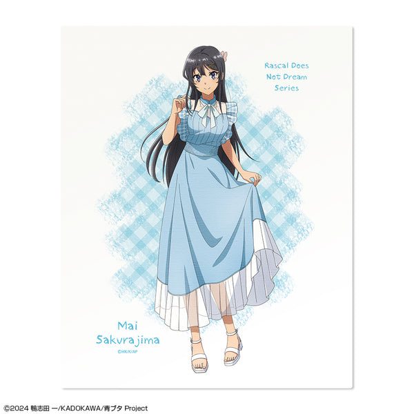 『青春ブタ野郎シリーズ』キャンバスアート デザイン01(桜島麻衣/サマーチェックver.)【描き下ろし】