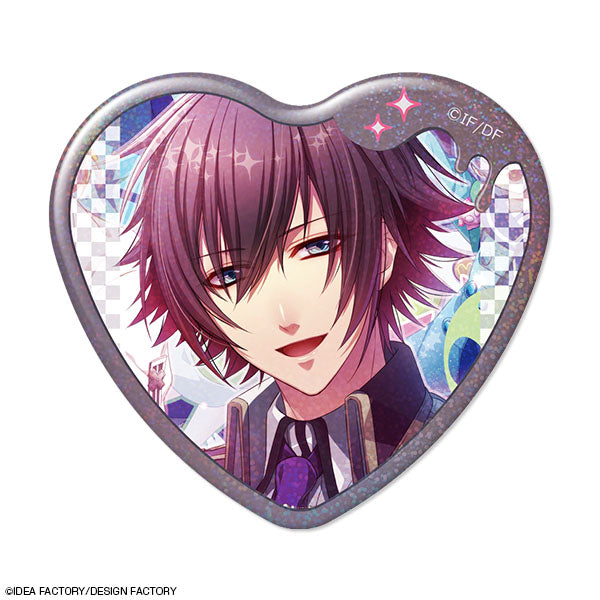 『Glass Heart Princess』ハート型ホログラム缶バッジ デザイン01(柾木真之介/A)