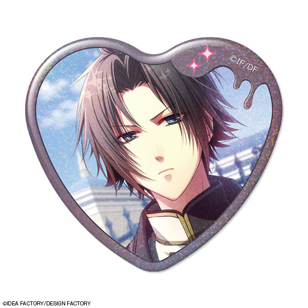 『Glass Heart Princess』ハート型ホログラム缶バッジ デザイン02(柾木真之介/B)