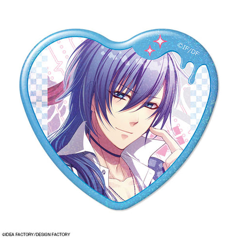 "Glass Heart Princess" Heart-Shaped Hologram Pin Badge Design 03 (Koto Karasuma/A)