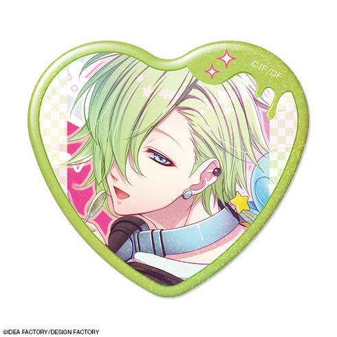 "Glass Heart Princess" Heart-Shaped Hologram Pin Badge Design 07 (Kanata Hoshino/A)