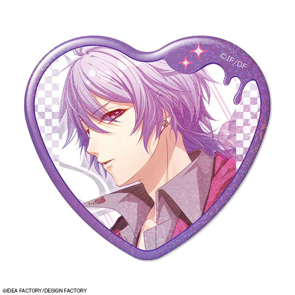 『Glass Heart Princess』ハート型ホログラム缶バッジ デザイン09(道明寺凱/A)