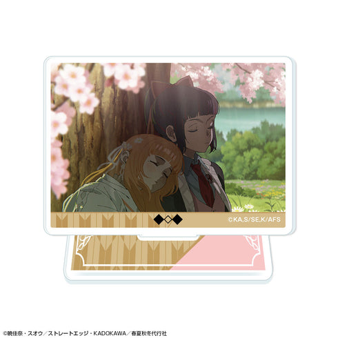 "The Four Seasons Substitutes: Spring Dance" Mini Acrylic Stand, Design 17 (Hana-Ha Hinagiku & Hime-Taka Sakura)