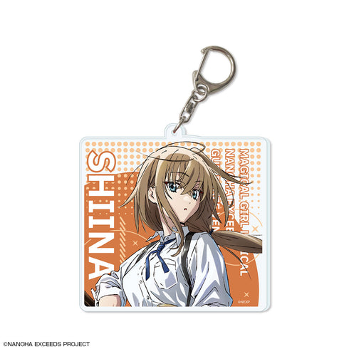 "Magical Girl Lyrical Nanoha EXCEEDS: Gun Blaze Vengeance" Large Acrylic Keychain, Design 01 (Shina Hisase)