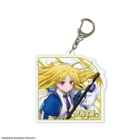 "Magical Girl Lyrical Nanoha EXCEEDS: Gun Blaze Vengeance" Large Acrylic Keychain, Design 05 (Fate T. Haraown/B)