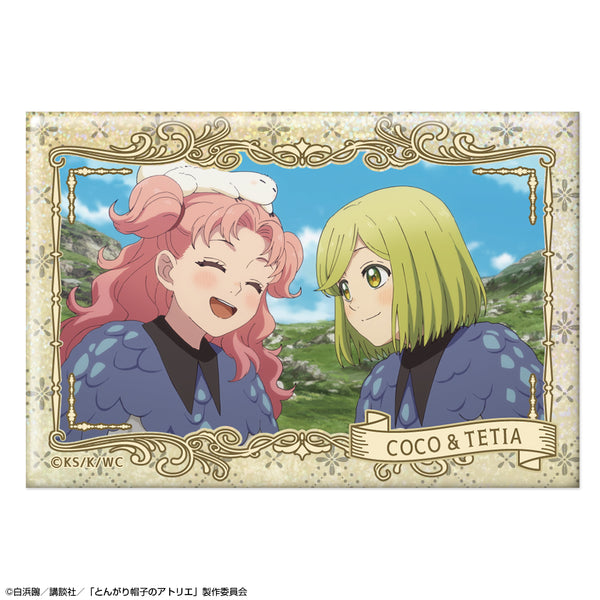 『とんがり帽子のアトリエ』ホログラム缶バッジ Ver.2 デザイン13(ココ&テティア)