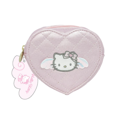 『ハローキティ』 エンジェルキルティングハート コインケース ピンク【202404再販】