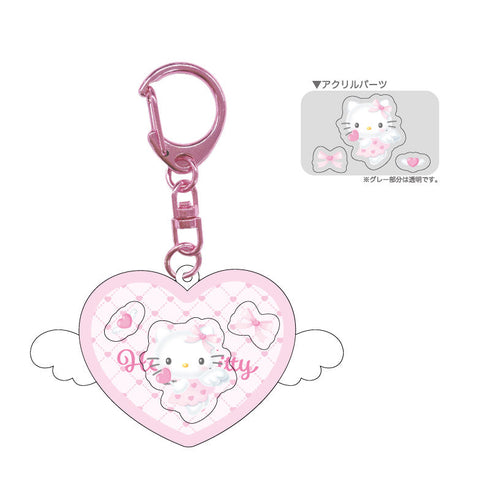 『ハローキティ』エンジェルシャカシャカアクリルキーホルダー ピンク 【202404再販】
