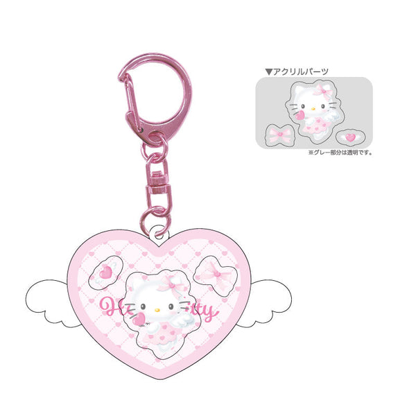 『ハローキティ』エンジェルシャカシャカアクリルキーホルダー ピンク 【202404再販】
