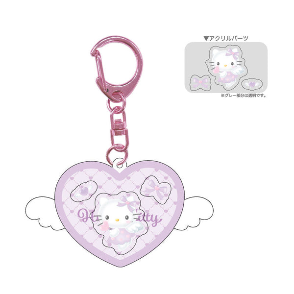 『ハローキティ』エンジェルシャカシャカアクリルキーホルダー パープル【202404再販】