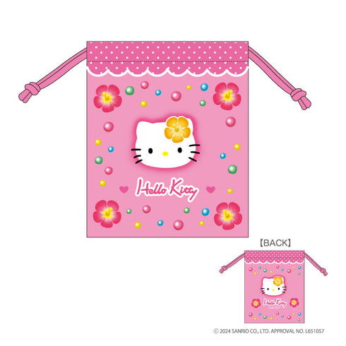 『ハローキティ』90s 巾着 ハイビスカス