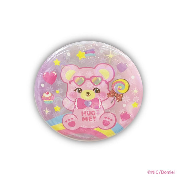 『Domiel HUG ME!』キラキラ缶バッジ ラブベア