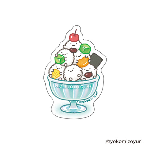 『なんでもいきもの』ステッカー のりおにぎり(SW)